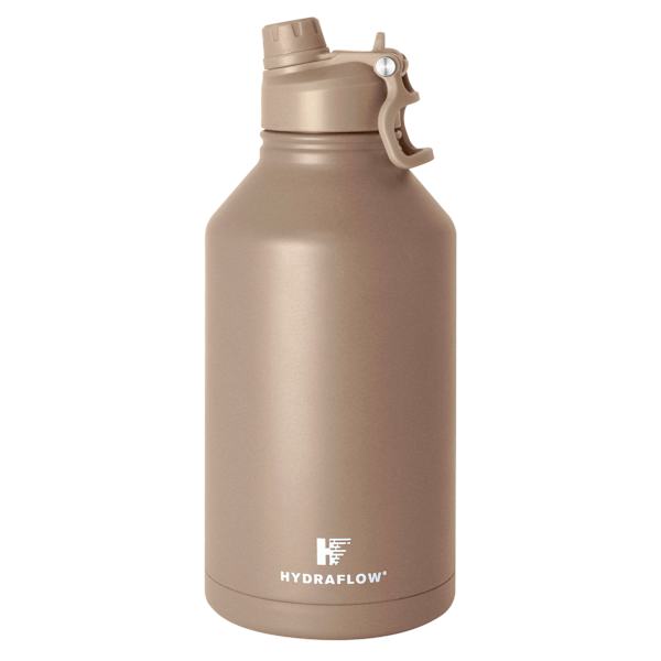 Hydraflow Clay Steel Crusader Bottle with Dual Lid, 64oz