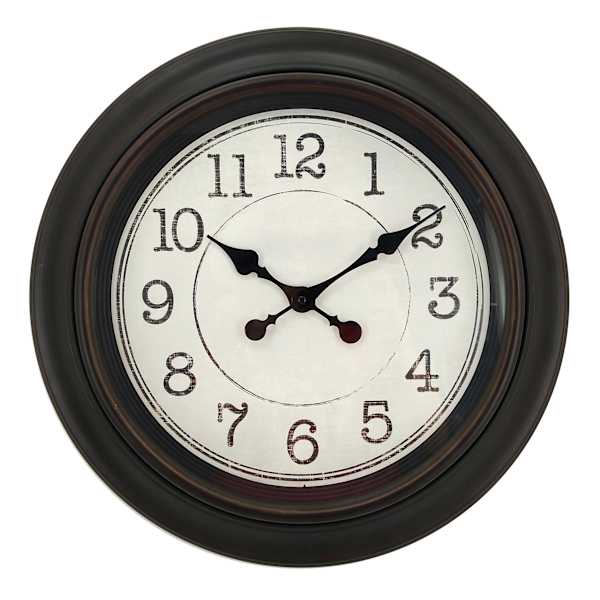 Bronze Round Wall Clock, 18"