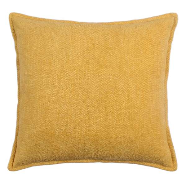 Honeybloom Dark Yellow Solid Euro Throw Pillow, 24"
