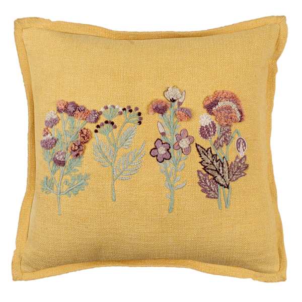 Honeybloom Field Flowers Throw Pillow, 18"