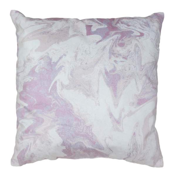 Laila Ali Purple Marble Print Throw Pillow, 18"