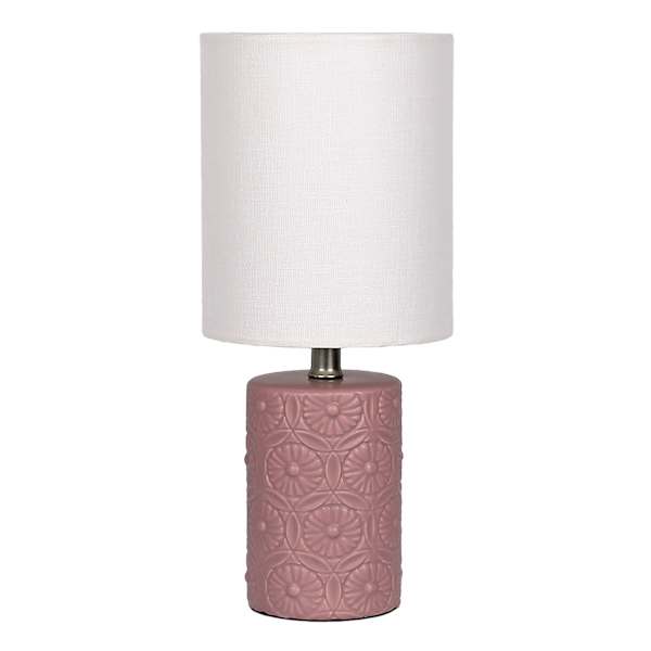 Honeybloom Purple Ceramic Flower Lamp with Shade 12