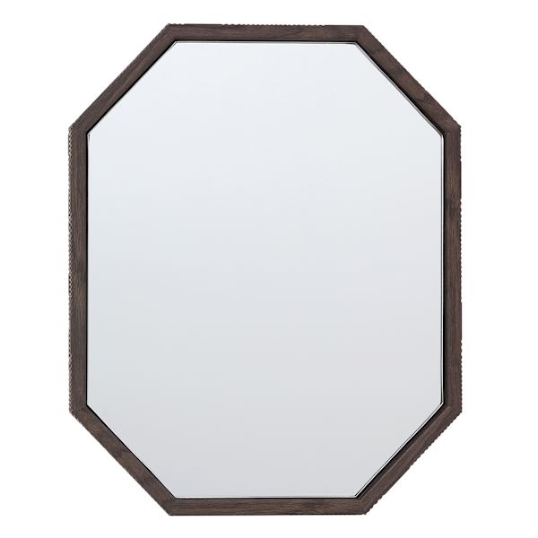 Wood Framed Octagon Mirror, 8x10