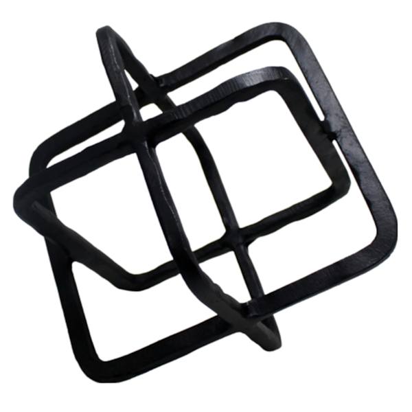 Found & Fable Gold Cube Deco Sculpture, 7"