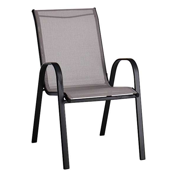 Stackable Sling Patio Chair, Grey