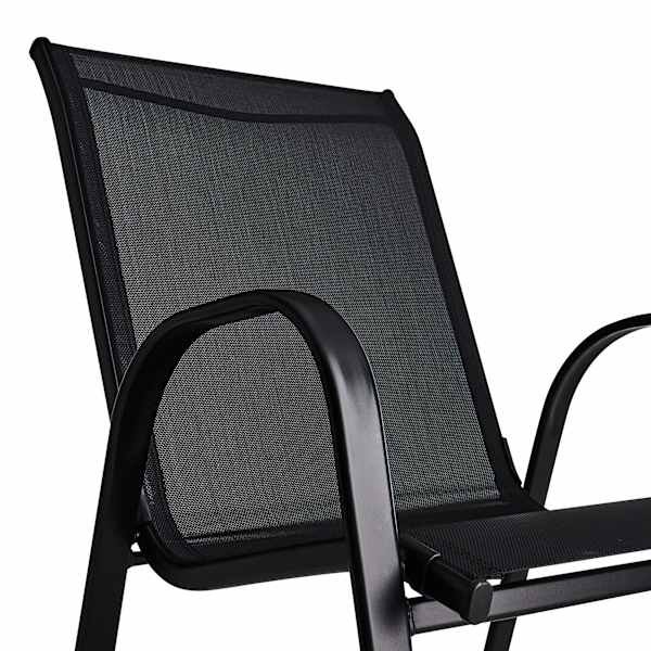 Stackable Sling Patio Chair Black