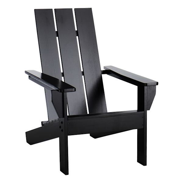 Outdoor Wooden Adirondack Chair, Black