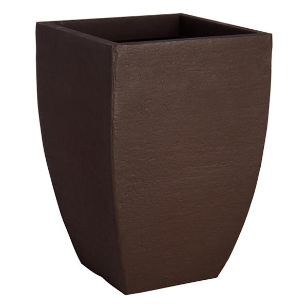 Japi All-Weather Brown Square Modern Outdoor Planter, Medium