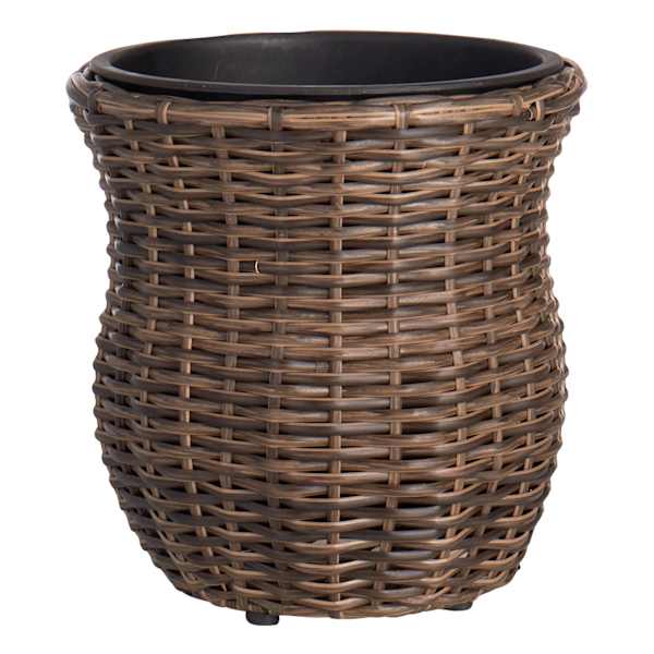 Providence Tulip Shaped Woven Outdoor Planter, Medium
