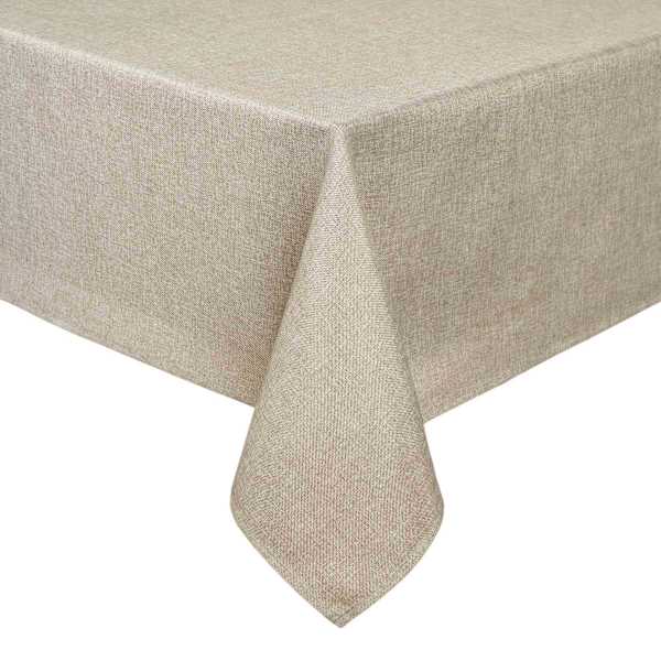 Leigh Round Taupe Tablecloth, 70"