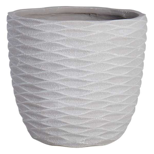 Sherwin White Antique Concrete Outdoor Planter, Extra Large