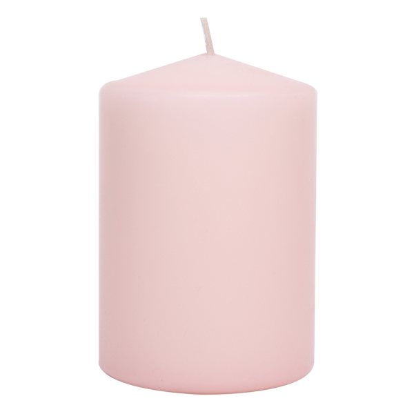 Light Pink Unscented Overdip Pillar Candle, 2.8x4