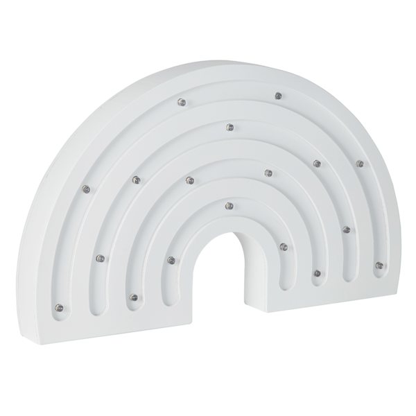 Tiny Dreamers White Wooden Rainbow Decor, 11"