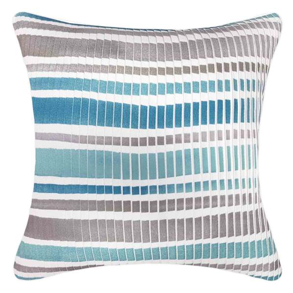 Aqua Sleek Striped Throw Pillow, 18"