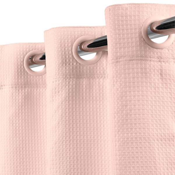 Blush Hookless Waffle Solid Shower Curtain, 74"