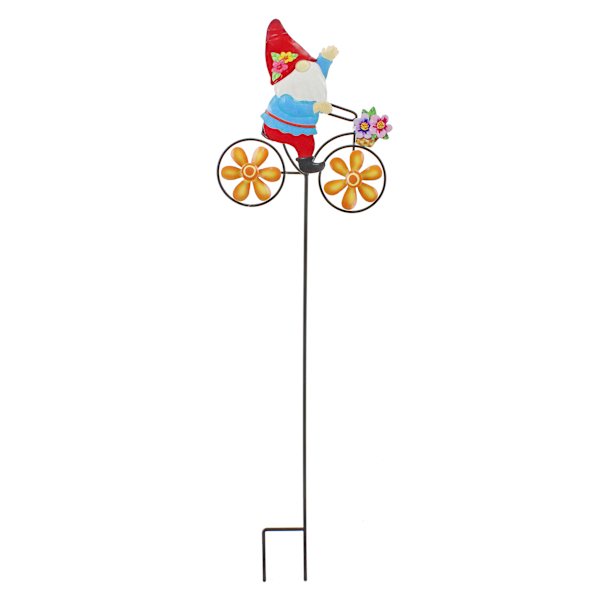Red Gnome Bike Yard Stake, 32"