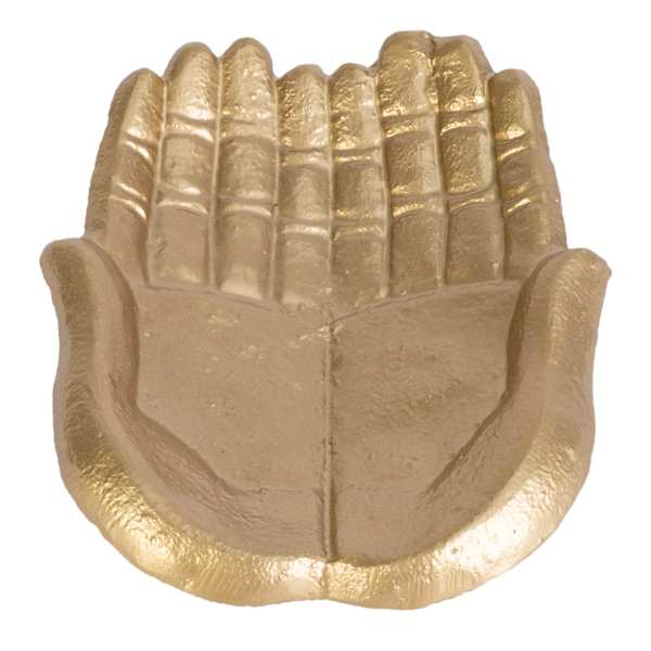 Found & Fable Gold Open Palms Trinket Tray