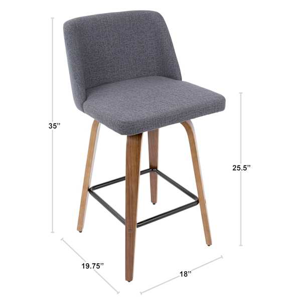 Crosby St. Toriano Upholstered Swivel Counter Stool, 26"
