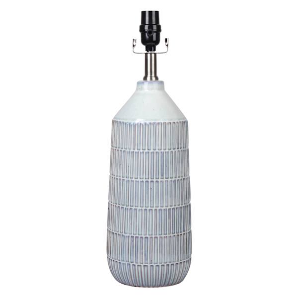Found & Fable Blue Textured Ceramic Medium Table Lamp Base, 19"