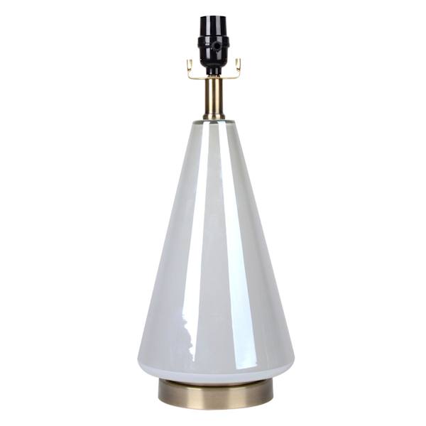 Crosby St. Pearlized Cone Glass Medium Table Lamp Base, 18.3"