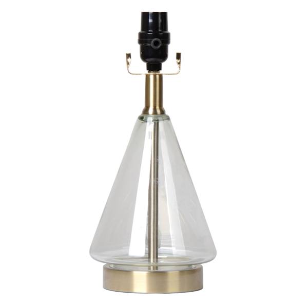 Crosby St. Clear Glass Cone Small Lamp Base, 13.5"