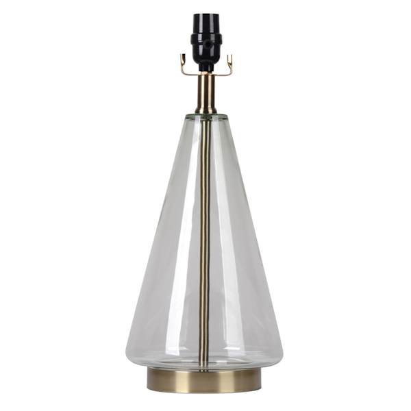 Crosby St. Clear Glass Cone Medium Lamp Base, 18.3"