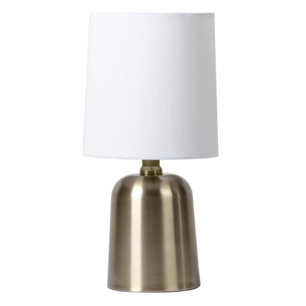 Crosby St. Brushed Brass Metal Mini Table Lamp with Shade, 12"