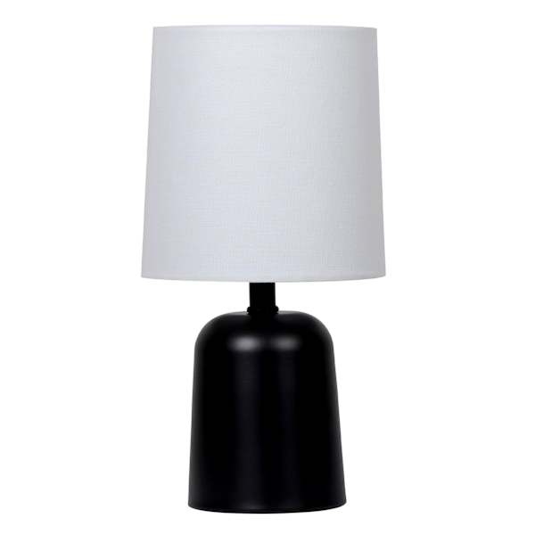 Crosby St. Black Metal Lamp with Shade, 12"