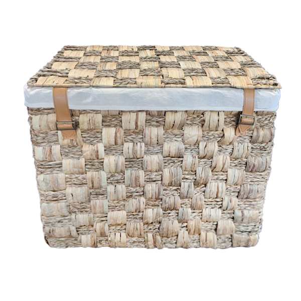 Honeybloom Natural Woven Laundry Hamper with Liner, Large