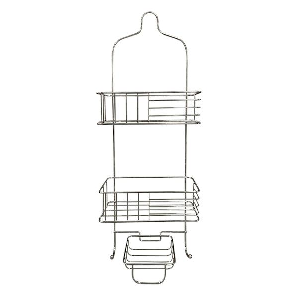 3-Tier Iron Satin Nickel Shower Caddy