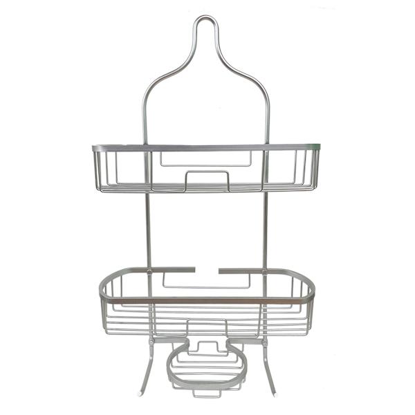 Grey Aluminum Shower Caddy, 26"