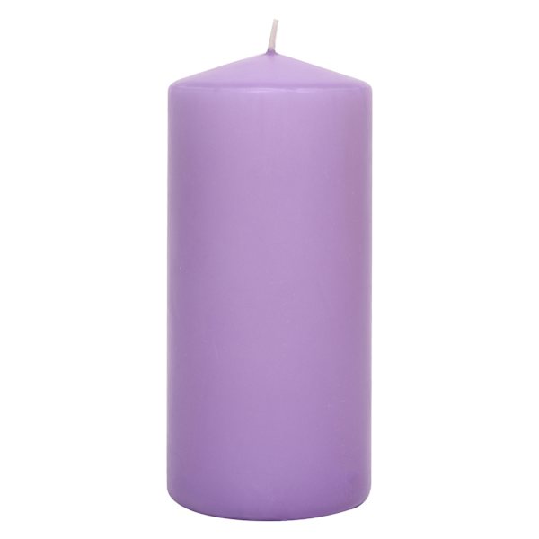 Purple Unscented Overdip Pillar Candle, 3x6