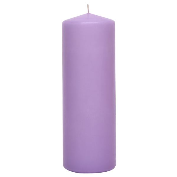 Purple Unscented Overdip Pillar Candle, 3x8