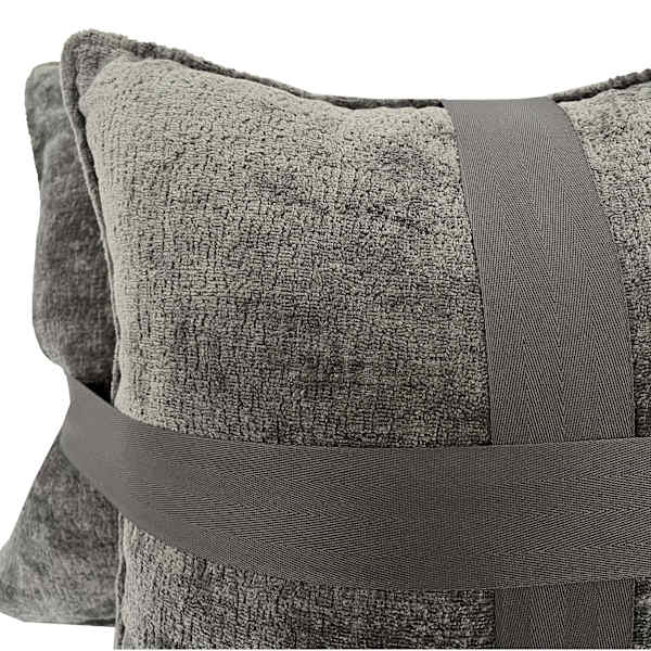 at Home Textured Chenille 18 Grey Throw Pillow 2 ct