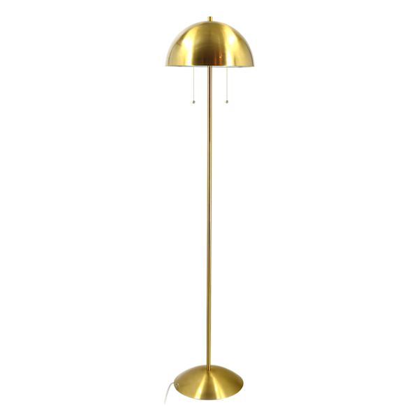 Tracey Boyd Brass Dome Floor Lamp with Pull Chain, 60"