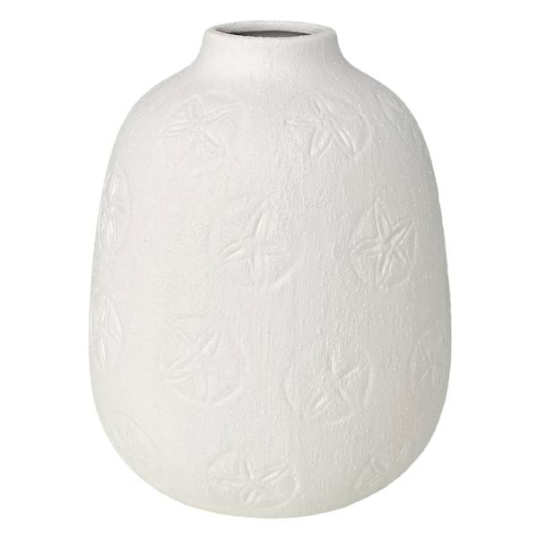 White Cream Vase, 9"