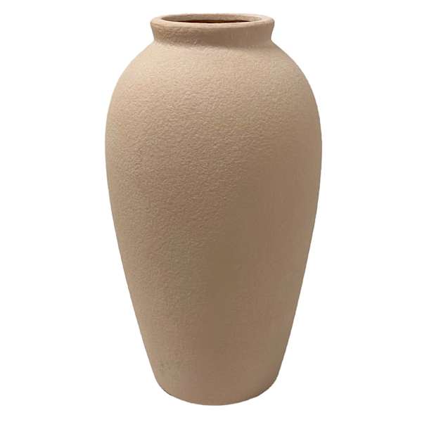 Neutral Ceramic Vase, 13"