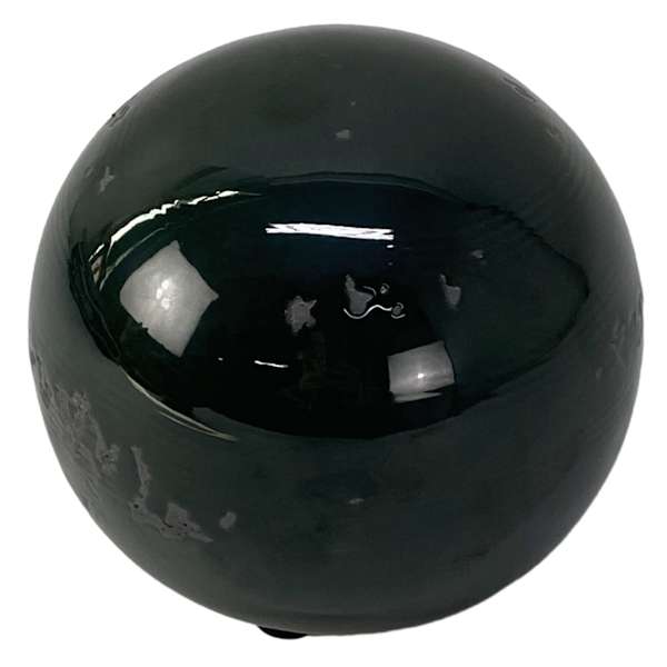 Found & Fable Green Glazed Orb, 4"