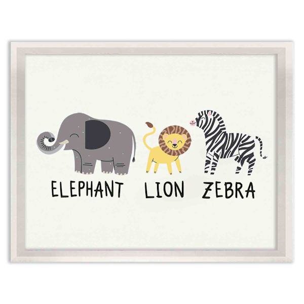 Tiny Dreamers Elephant Lion Zebra Sign, 7x9