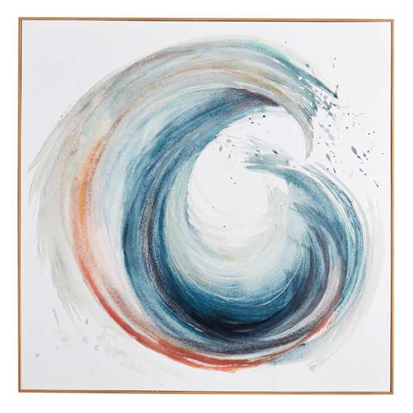Tracey Boyd Framed Swirl Embellished Canvas Wall Art, 41"