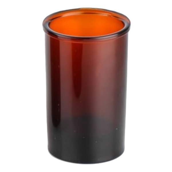 Honeybloom Asher Glass Amber Tumbler, 4.2"