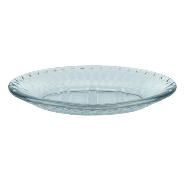Providence Diana Blue Textured Glass Soap Dish, 5.9"