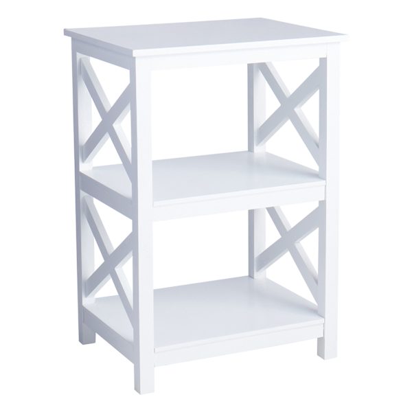 Providence Xavier 2-Tier White Accent Table, 26"