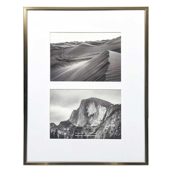 2-Opening Champagne Thin Collage Picture Frame, 11x14