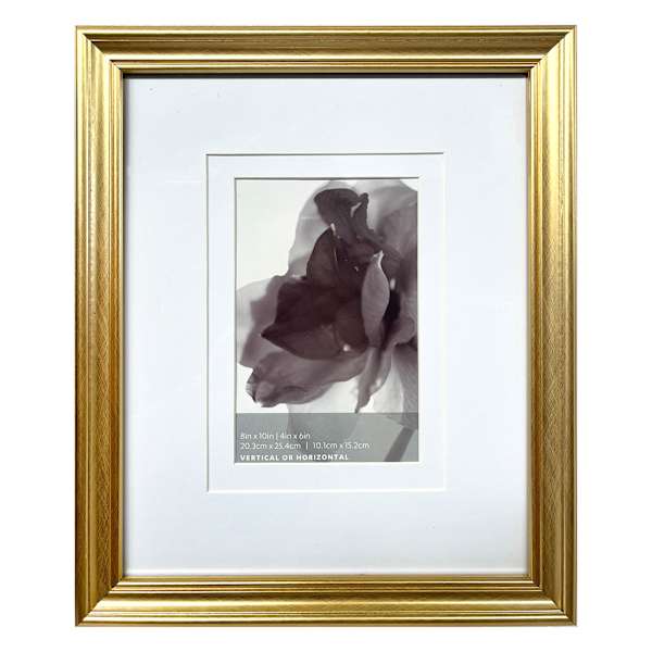 8x10 Gold Ornate Matted 4x6 Wall Frame