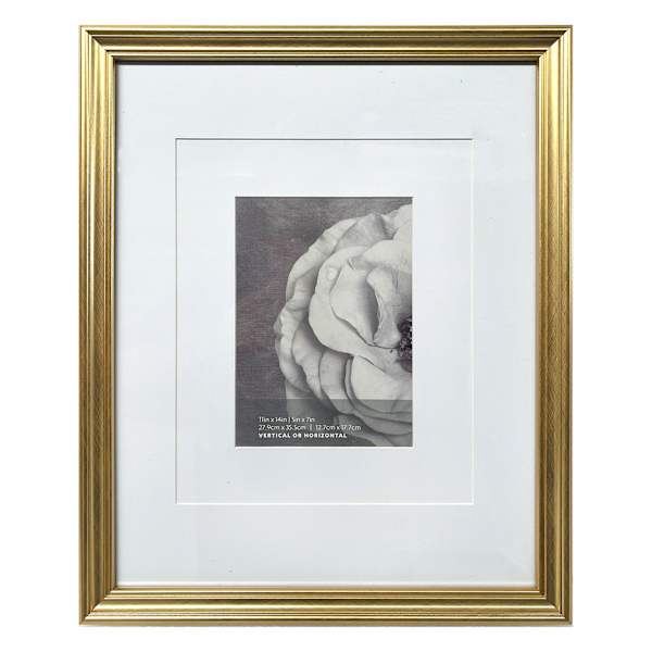 11x14 Gold Ornate Matted to 5x7 Wall Frame