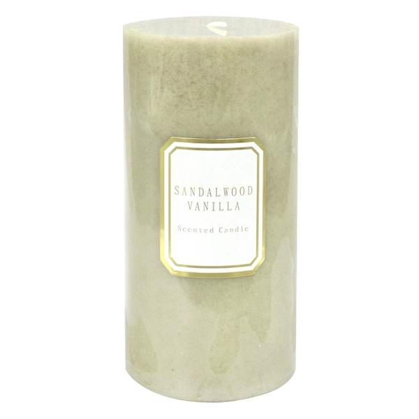 Providence Sandalwood Vanilla Scented Pillar Candle, 3x6