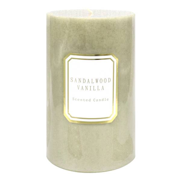 Providence Sandalwood Vanilla Scented Pillar Candle, 4x6