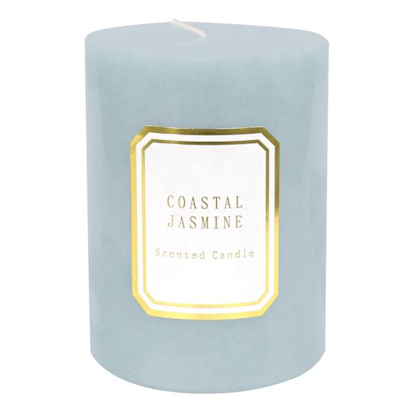 Providence Coastal Jasmine Scented Pillar Candle, 3x4