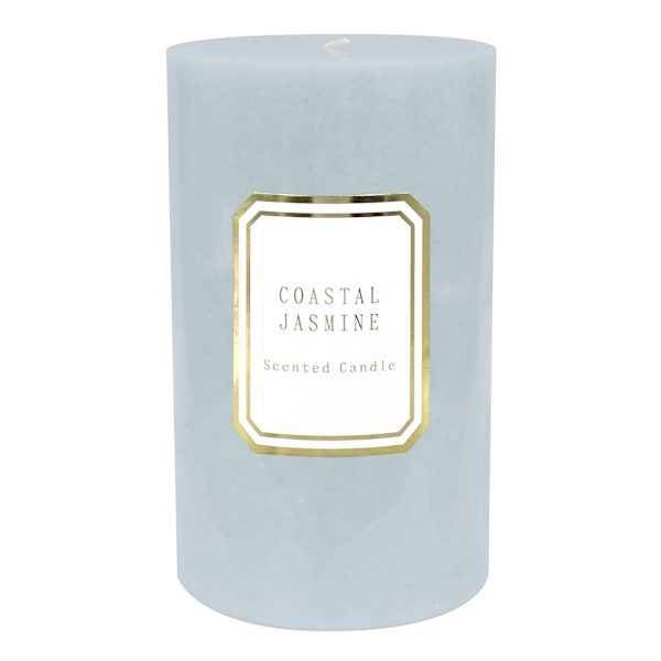 Providence Coastal Jasmine Scented Pillar Candle, 4x6